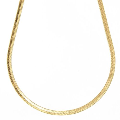 Flavia Herringbone Chain Necklace