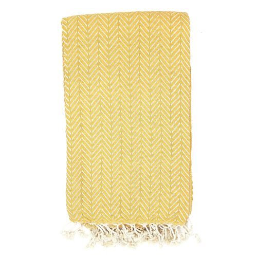 Azra Hammam Towel, Mustard Yellow