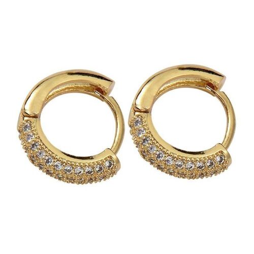 Coco Luxe Pave Huggie Earrings