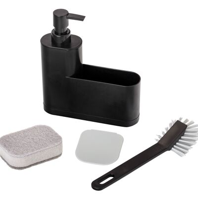 4 piece sink caddy set Black