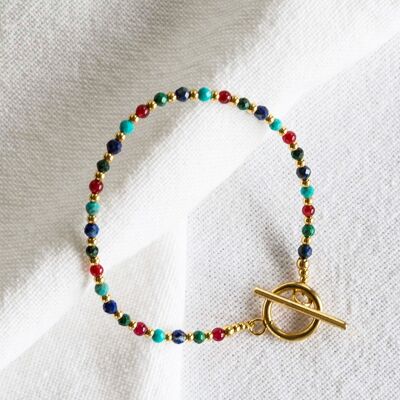 Bracelet Indira – Multi-pierres couleurs vives