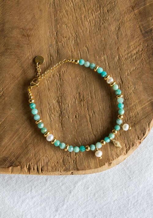 Bracelet Ina – Amazonite & Perles d’eau douce
