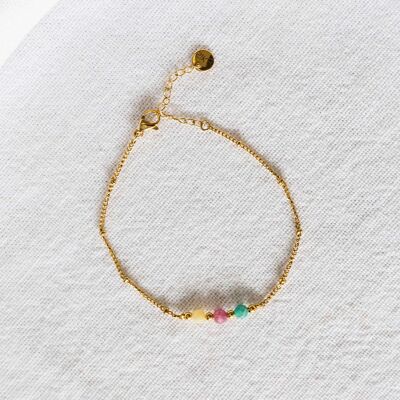 Bracelet Elsa – Multi-pierres couleurs pastel