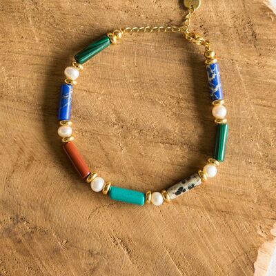 Bracelet Maya – Multi-pierres couleurs vives