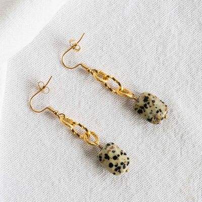 Boucles d’oreilles Max – Jaspe dalmatien