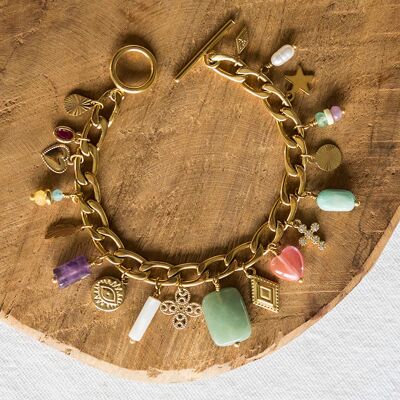 Bracelet Suerte – Multi-pierres couleurs pastel