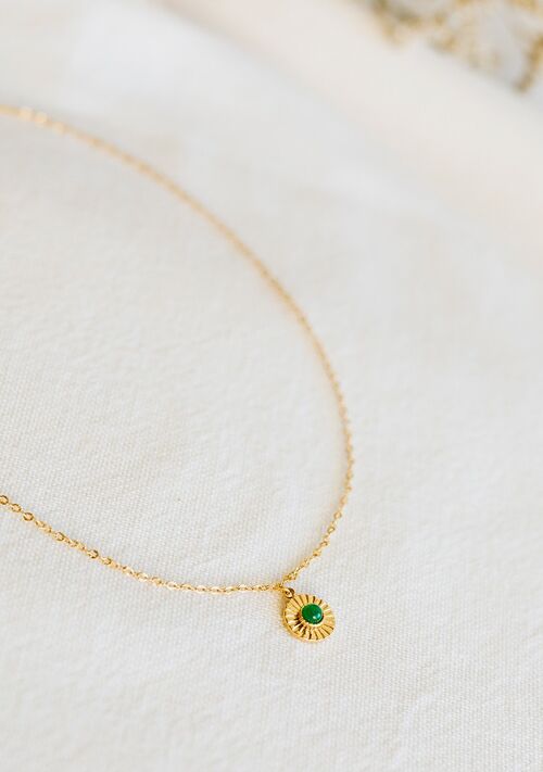 Collier Sol – Jade verte