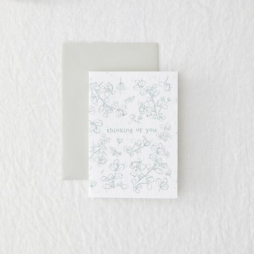 Thinking of you - Plantable Eco Seeded Greetings Card