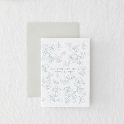 Little Person - New baby plantable eco-friendly card