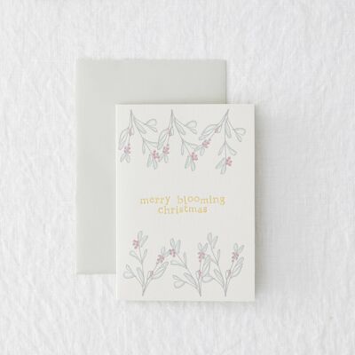 Blooming Christmas - Foiled seasonal greeting card