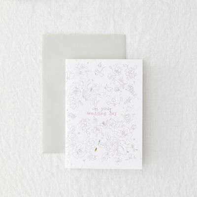 Wedding Day - Biglietto di fiori con semi piantabili d'amore