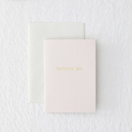 Birthday Girl Pink - Hand Foil Greeting Card