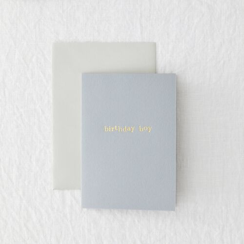 Birthday Boy Grey - Hand Foil Greeting Card