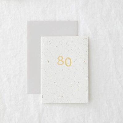 Feuille de houblon 90 - Carte de voeux d'anniversaire écologique