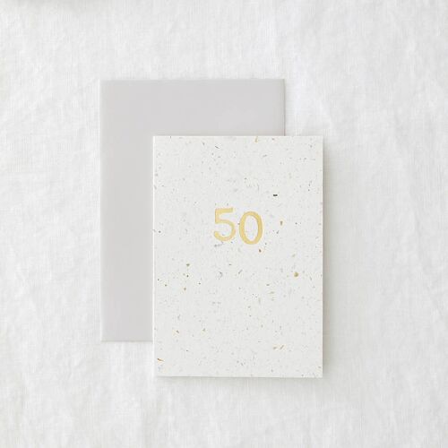 50 Hop Foil - Eco-friendly Birthday Greeting Card