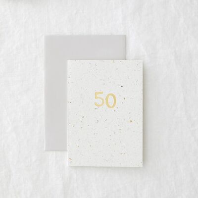 50 Hop Foil - Tarjeta de felicitación de cumpleaños ecológica