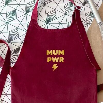 Mum pwr pocket apron (gold effect)