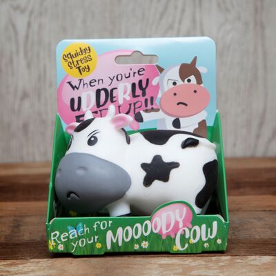 Moody Cow Stress Toy - Novelty Fidget/Stress Toys