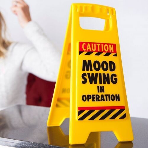 Mood Swing Desk Warning Sign - Joke/Novelty Gifts