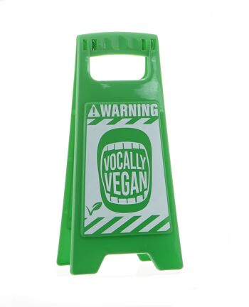 Panneau d'avertissement de bureau Vocally Vegan 3