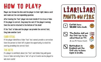 Liar Liar Pants On Fire Game - Jeux pour enfants/famille 9