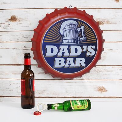 Dad's Bar' Bottle Cap Sign
