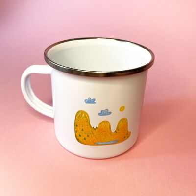 Gingerbread Hills Enamel Mug 11oz