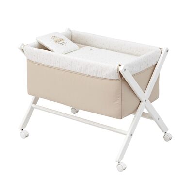 MINICUNA TIJERA MADERA SKY BEIGE/BCO 55x87x74 CM