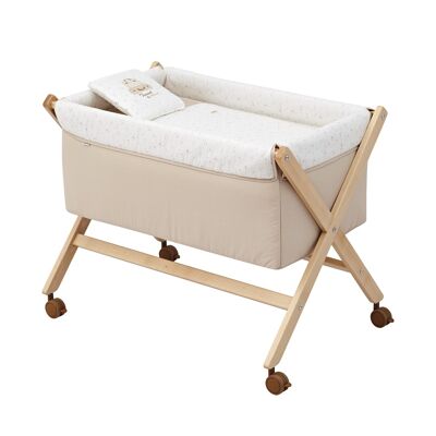 MINICUNA TIJERA MADERA SKY BEIGE/NATURAL 55x87x74 CM