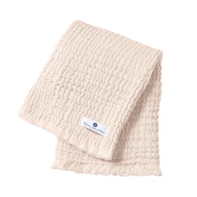 Coperta di mussola con frange in polvere