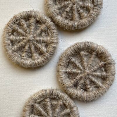 Hand-stitched Button Kit Shellsand Small Button 23mm