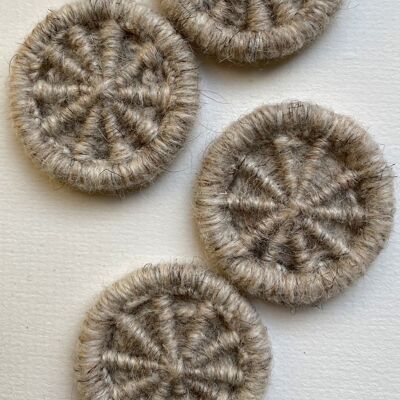 Hand-stitched Button Kit Shellsand Small Button 23mm