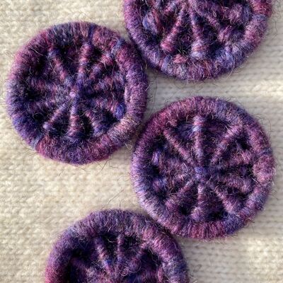 Hand-stitched Button Kit Wild Plum Large Button 35mm