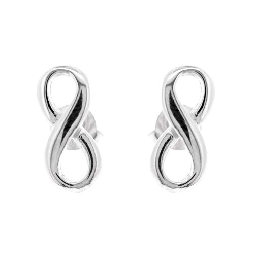 Simply Silver Infinity Studs and Presentation Box