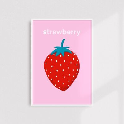 Strawberry print - A4