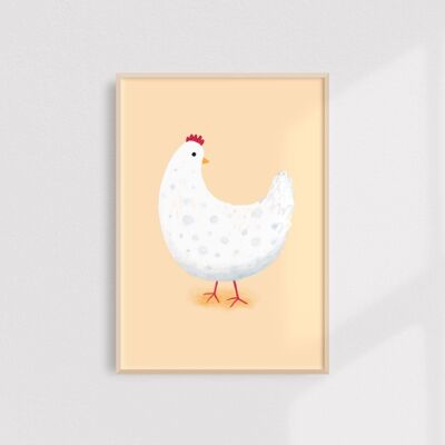 Chicken print - A3