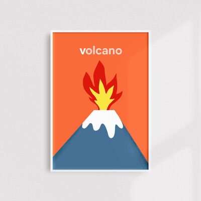 Volcano print - A5