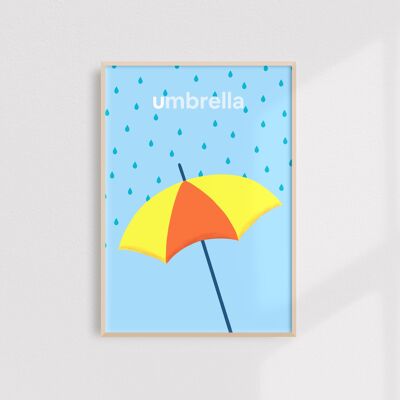 Umbrella print - A3