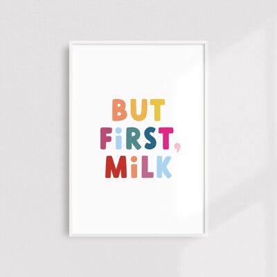 But first milk print - A4 - Pink