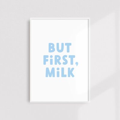 But first milk print - A4 - Blue