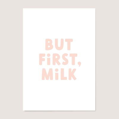 But first milk print - A3 - Pink