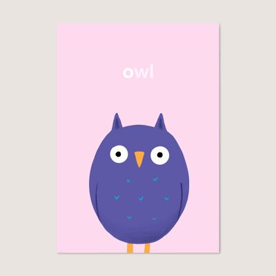 Owl print - A5