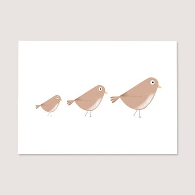 Three birds print - A5