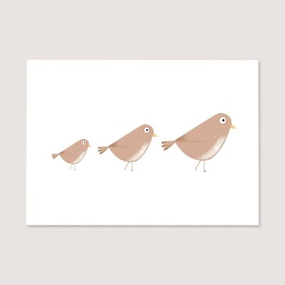 Three birds print - A4