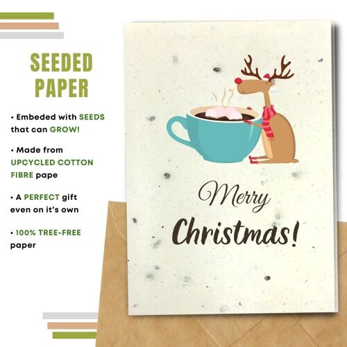 Eco Christmas Card, Hot Choco Pack Of 8