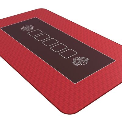 Carte da gioco Bullets - tappetino da poker 100x60cm, quadrato, rosso, design classico