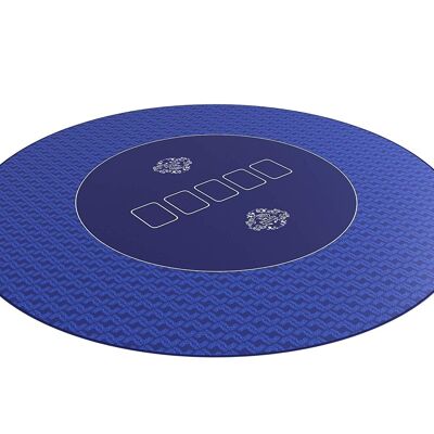 Bullets Playing Cards - tapis de poker rond, 100 cm, bleu, design classique