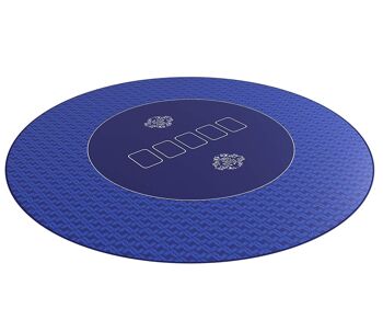 Bullets Playing Cards - tapis de poker rond, 100 cm, bleu, design classique 1