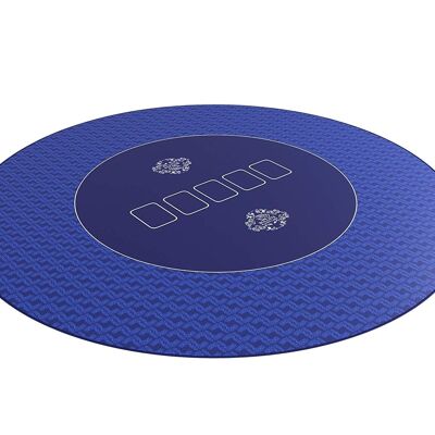Carte da gioco Bullets - tappetino da poker rotondo, 100 cm, blu, design classico