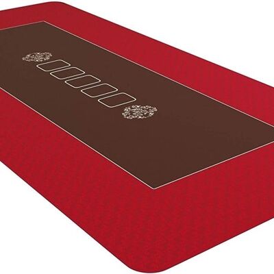 Naipes Bullets - tapete de póquer 160x80cm, cuadrado, rojo